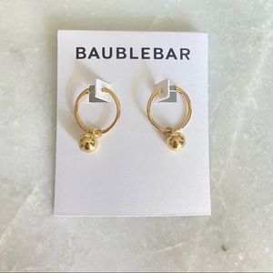 BAUBLEBAR Beckett Gold Tone Charm Hoop Earrings